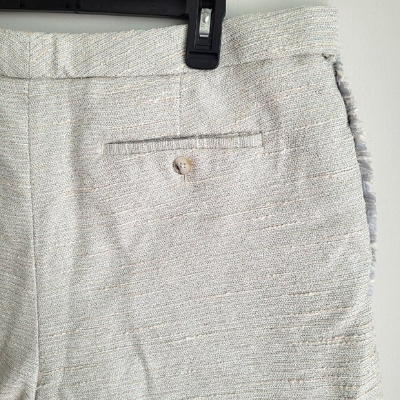 NWOT Banana Republic Cream Ryan Tweed Metallic Fringe Detail Shorts - Picture 8 of 10